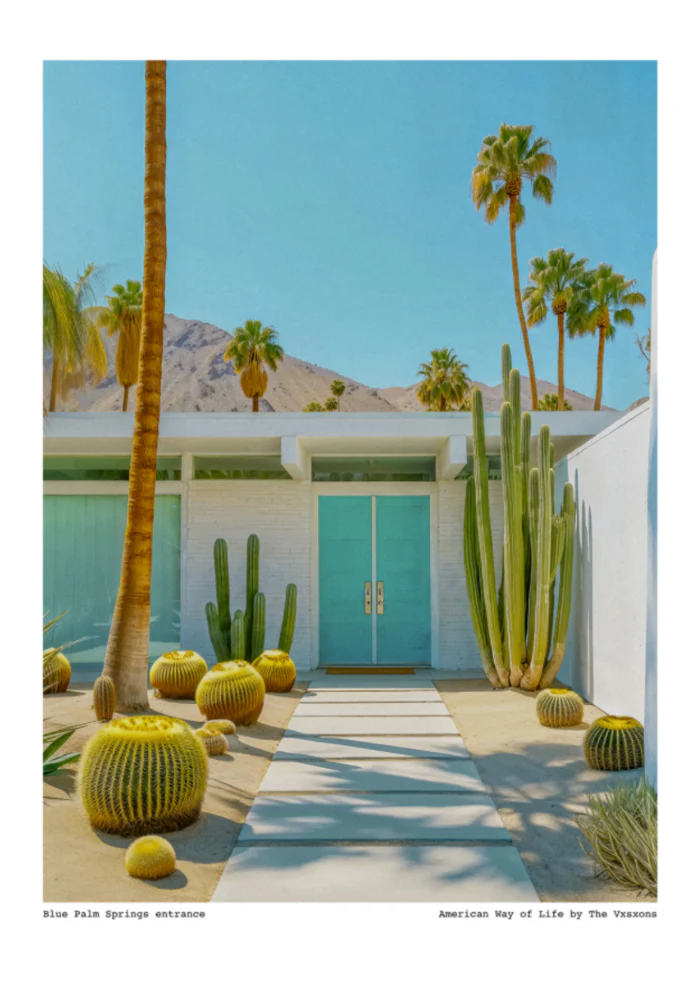 Affiche Blue Palm Springs