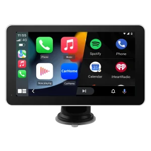 Radio portátil de 7 pulgadas conCarplay & Android AutoAdecuado para coches de 12-24V,camiones, caravanas, furgonetas. autocaravanas,remolques, etc.