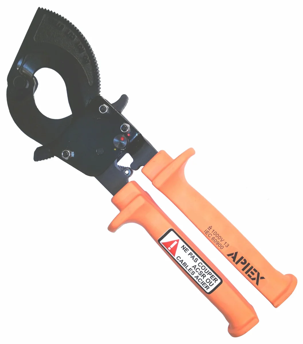 Coupe câbles à cliquet pour câbles cuivre / aluminium isolé 1000 volts