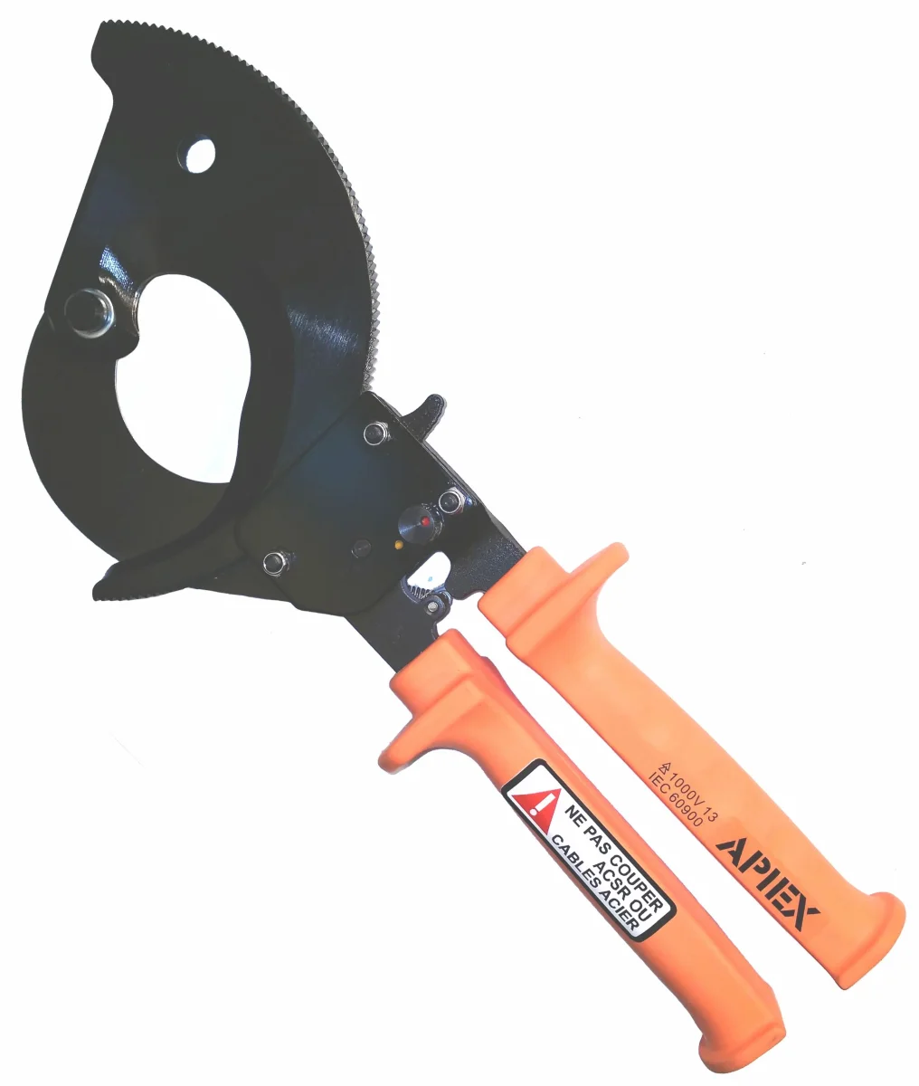 Coupe câbles à cliquet pour câbles cuivre / aluminium isolé 1000 volts – Image 3