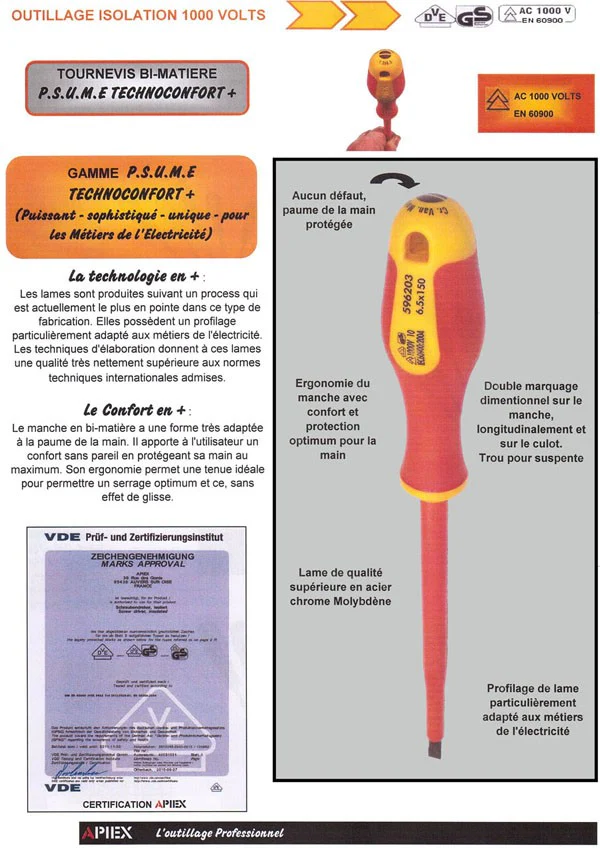 Tournevis Cruxiform isolé 1000 volts – Image 6
