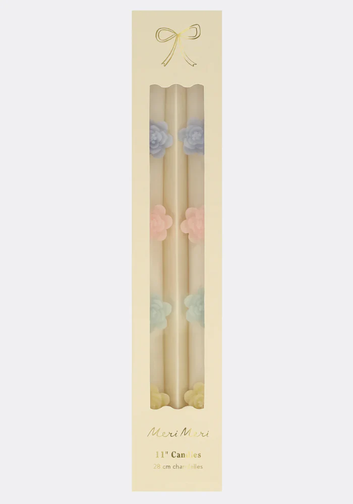 Lot De 2 Bougies Cierges Fleurs Pastel – Image 5