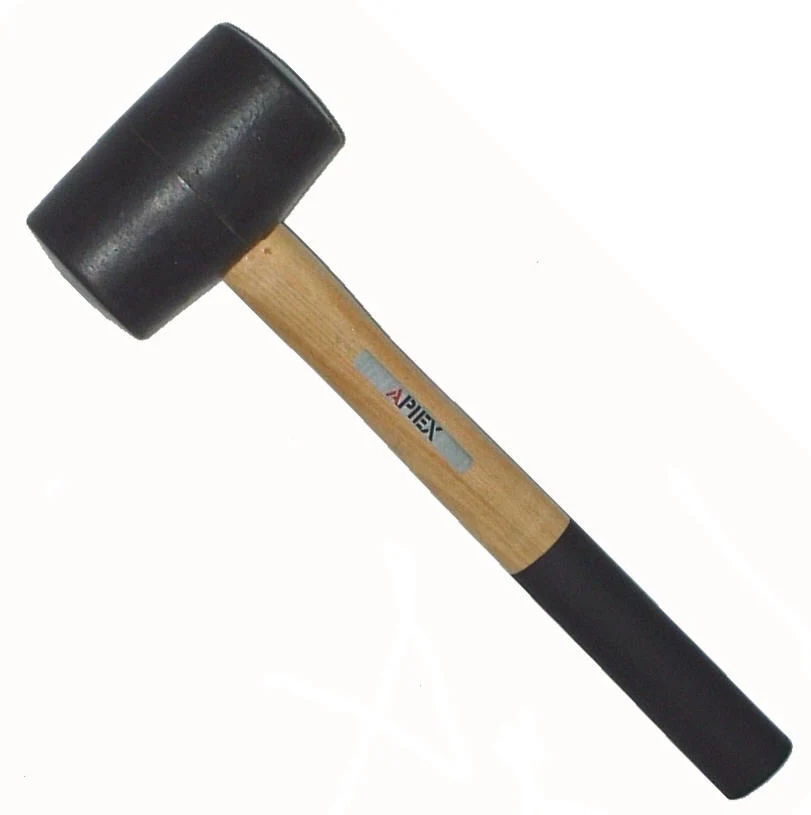 Maillet tête caoutchouc manche bois