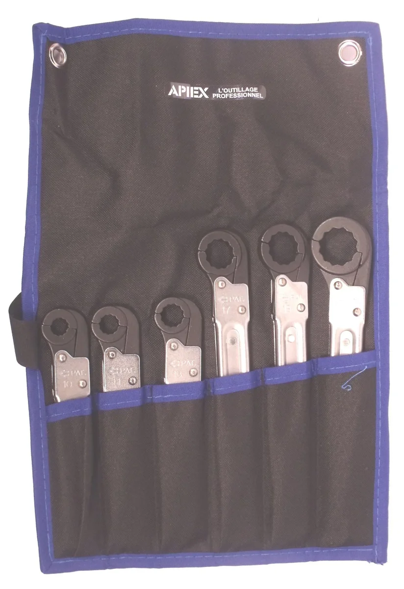 6 Clés à tuyauter à cliquet de 10 à 22 mm – Image 3