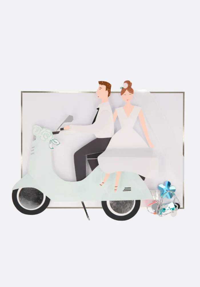 Carte De Mariage En Forme De Scooter 3D – Image 3