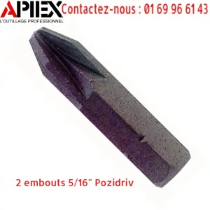 2 embouts 5/16" Pozidriv