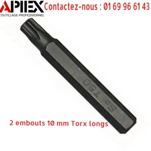 2 embouts 10 mm Torx longs