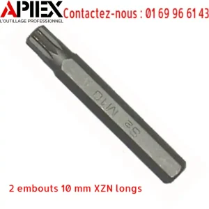 2 embouts 10 mm XZN longs