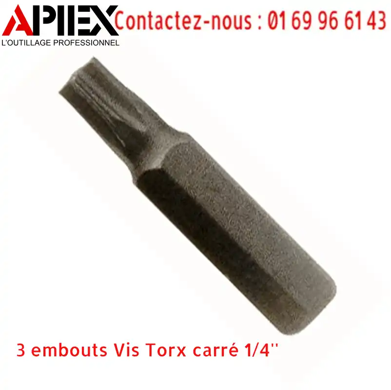3 embouts Vis Torx carré 1/4'' – Image 2