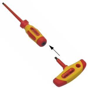 Tournevis isolé 1000 volts utilisable avec poignée