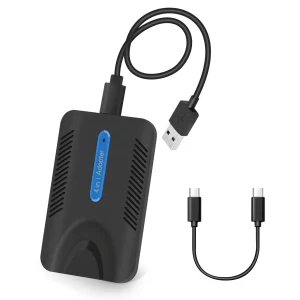 Adlaptador inalámbrico con funciones 4 en 1Solo sirve para radio oririnal del automovily trae carplay/Androill Auto por cable