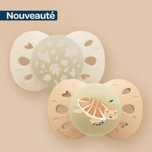 Lot de 2 sucettes nuit anatomiques animaux