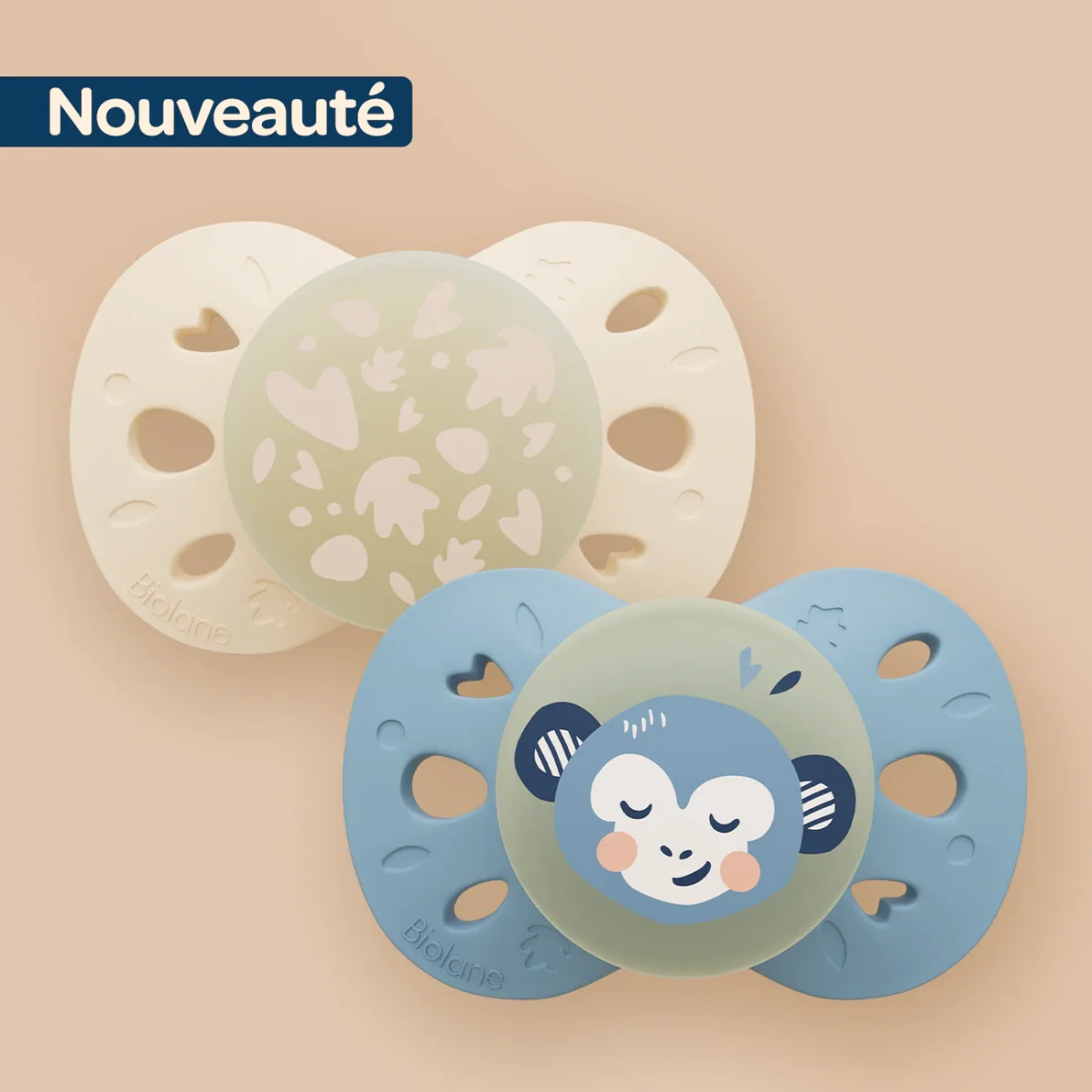 Lot de 2 sucettes nuit anatomiques animaux – Image 9