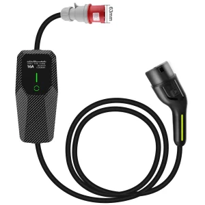 AWESAFE Tragbares EV-Ladegerät (231V,16A) for véhicule électrique de type 2Wallbox mobile de 22 KW pour véhicules électriques Degré