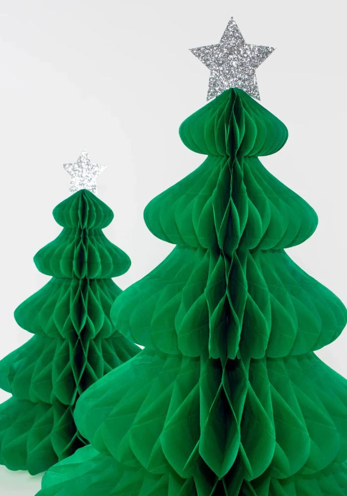 Assortiment 2 Sapins De Noel En Papier