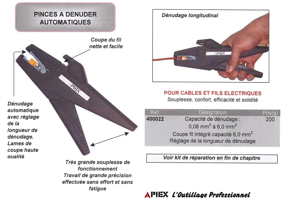 Pince à dénuder automatique pour câbles et fils électriques – Image 3