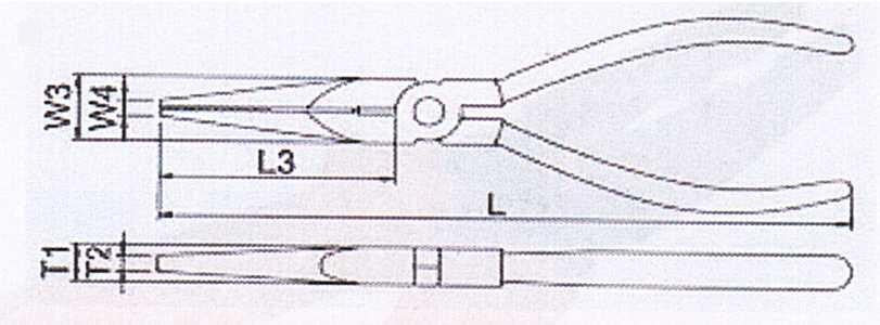 Pince becs 1/2 rond droit pour l'électronique longueur 125 mm – Image 3