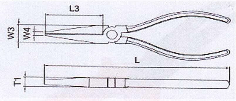 Pince becs plats pour l'électronique longueur 125 mm – Image 3