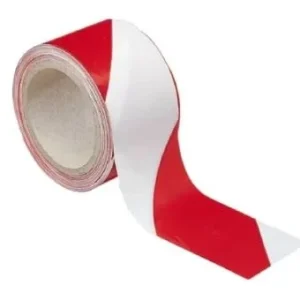 Ruban de signalisation adhésif rouge / blanc