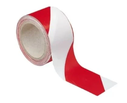 Ruban de signalisation adhésif rouge / blanc