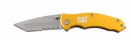 Couteau pliant à lame crantée - Jaune