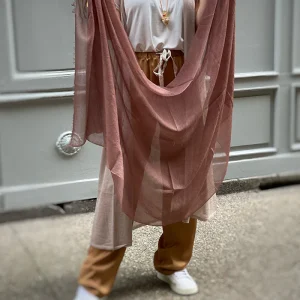 Châle Unie 100% Cachemire Vieux Rose