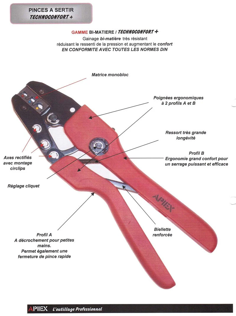 Pince à sertir automatique à cliquet les cosses non isolées – Image 5