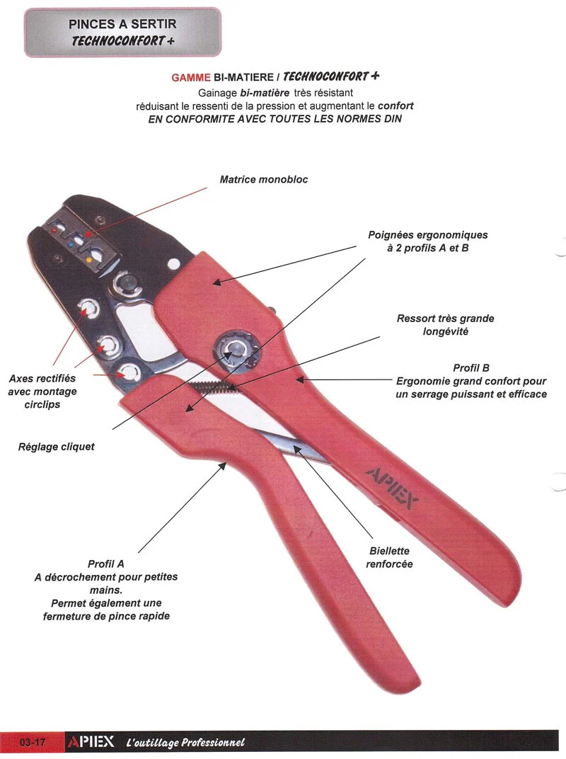 Pince à sertir automatique à cliquet les embouts – Image 5