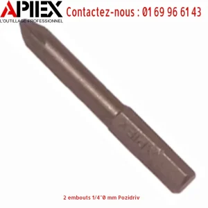 2 embouts 1/4" L.50 mm Pozidriv