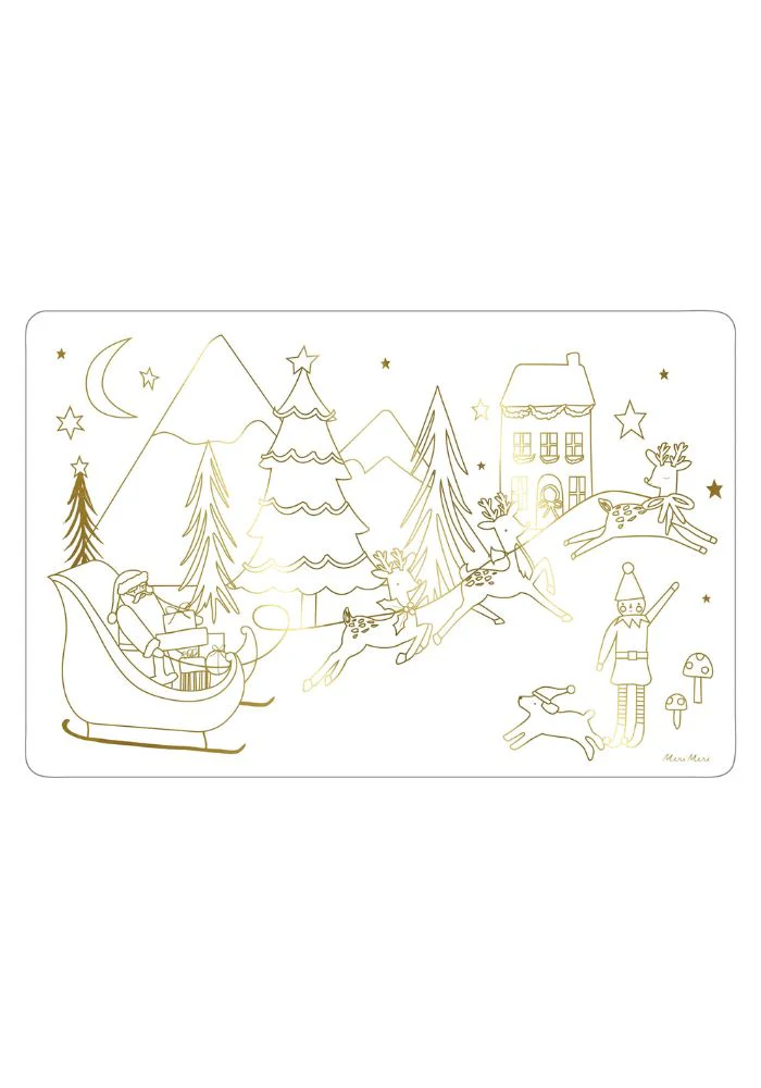 8 Sets De Table A Colorier Blanc Et Doré – Image 4