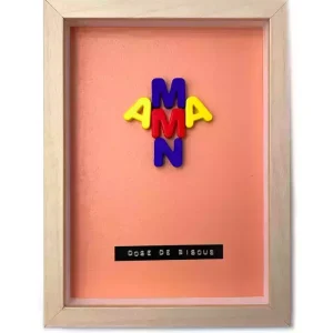 Tableau Maman Dose De Bisous Corail