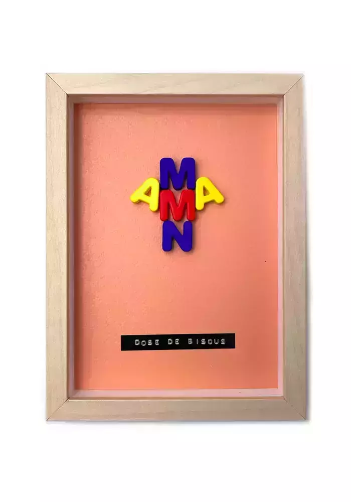 Tableau Maman Dose De Bisous Corail – Image 2