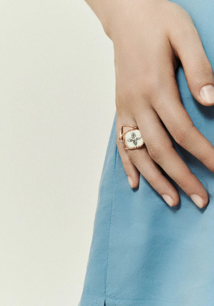 Bague Bowie N°2 Blanc Diamant – Image 3