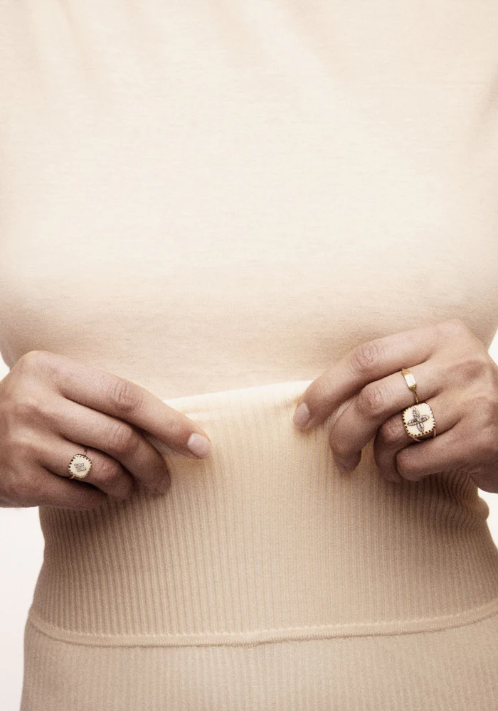 Bague Bowie N°2 Blanc Diamant – Image 4