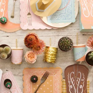 Lot de 8 Assiettes En Papier Motif Bandana