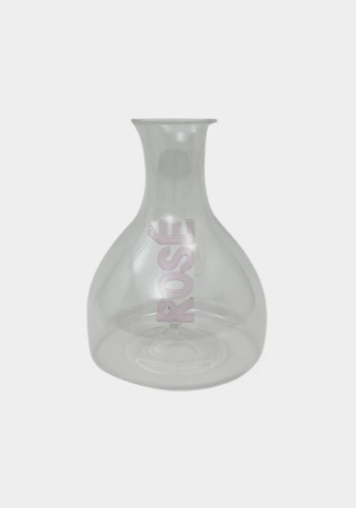 Carafe Bombée En Verre Rosé