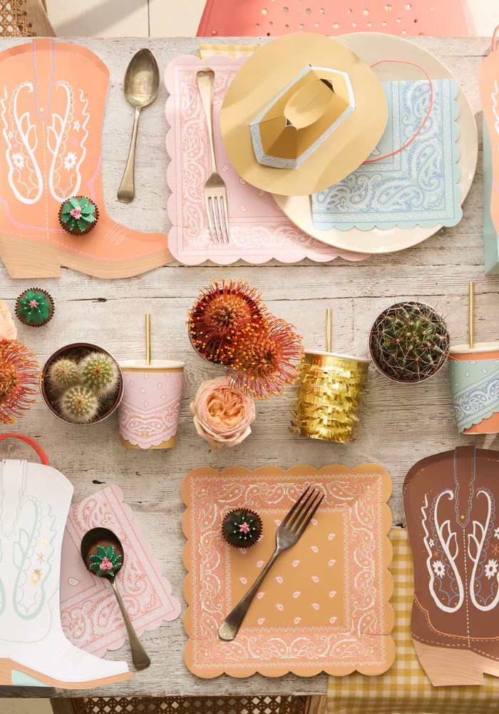 Lot de 8 Assiettes Papier Bottes De Cowboys – Image 4