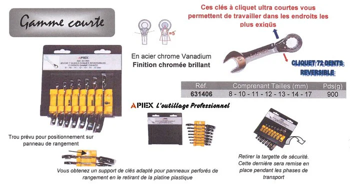 7 Clés mixtes courtes à cliquet – Image 4