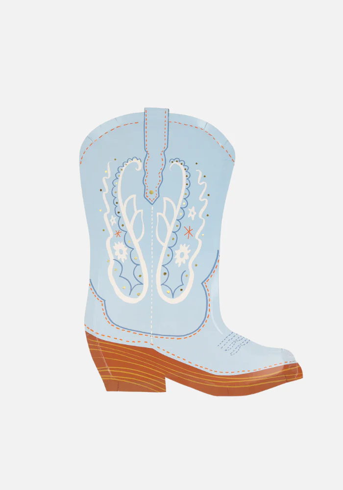Lot de 8 Assiettes Papier Bottes De Cowboys – Image 7