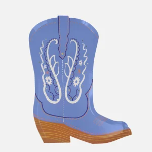 Lot de 8 Assiettes Papier Bottes De Cowboys