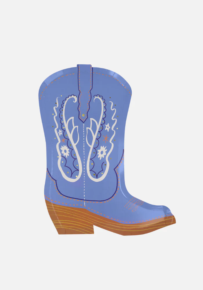 Lot de 8 Assiettes Papier Bottes De Cowboys – Image 2