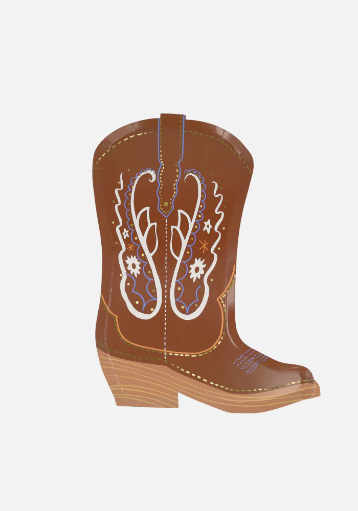 Lot de 8 Assiettes Papier Bottes De Cowboys – Image 9