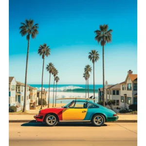 Affiche Porsche And Roller