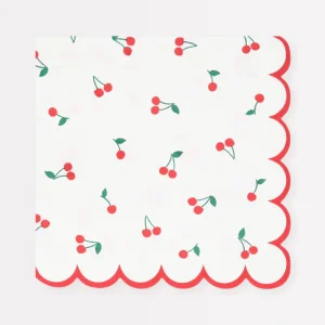 Lot de 16 Grandes Serviettes En Papier Cerise