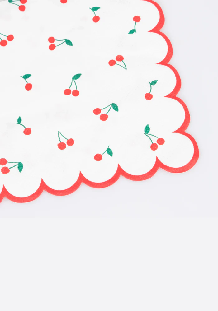 Lot de 16 Grandes Serviettes En Papier Cerise – Image 4