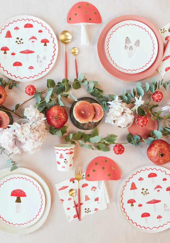 Set De 8 Assiettes En Papier Champignons – Image 4