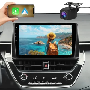 AWESAFE 10 Inch Car Radio for Toyota Corolla 2019-2021,Wireless Carplay & Android Auto Bluetooth Rear Camera SWC GPS Navigation