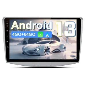 AWESAFE 10 Pouces Autoradio Android 13 GPS pour Volkswagen Passat B7 2010-2015, 4+64Go, FM RDS, Bluetooth Appels/Musique, USB, 4G WIFI, Carplay Android Auto, Aide Stationnement, Commandes Volant