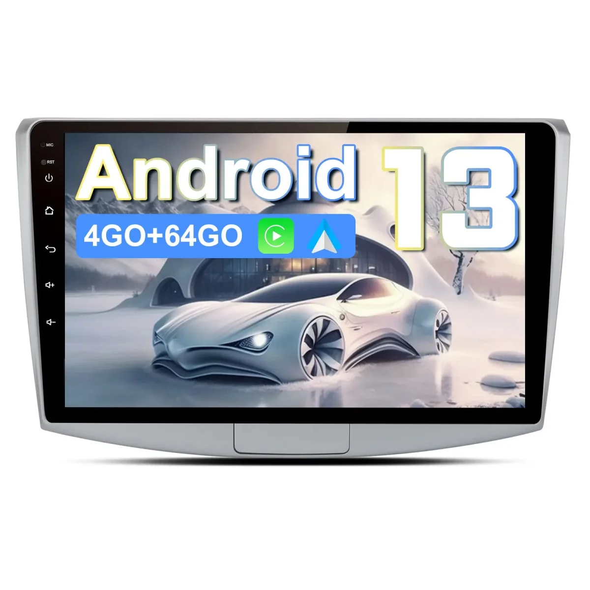 AWESAFE 10 Pouces Autoradio Android 13 GPS pour Volkswagen Passat B7 2010-2015, 4+64Go, FM RDS, Bluetooth Appels/Musique, USB, 4G WIFI, Carplay Android Auto, Aide Stationnement, Commandes Volant