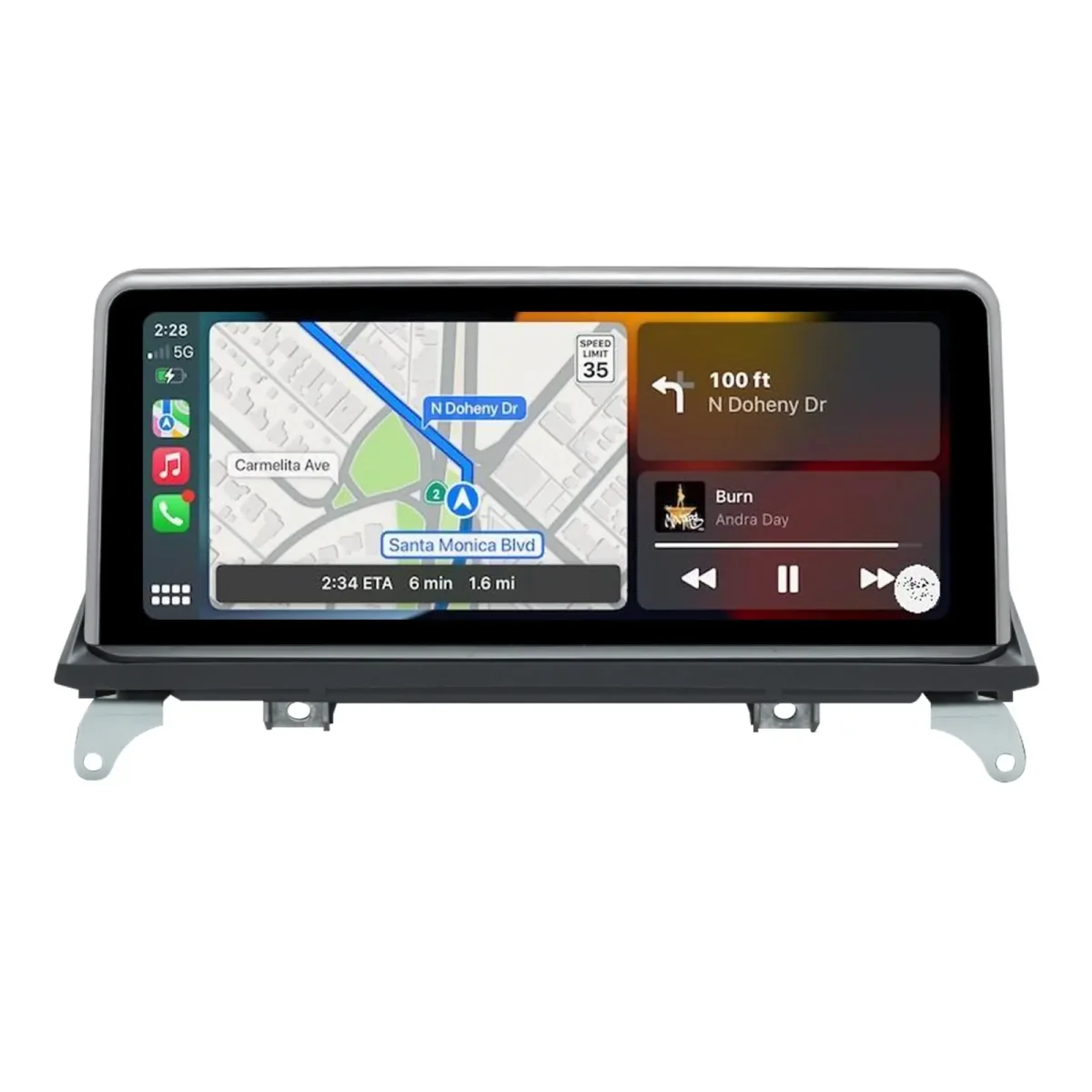 AWESAFE 10.25" Android Autoradio pour BMW X5 E70 & X6 E71 CIC (2011-2013) - Bluetooth, Android Auto & Carplay sans fil + Câble USB – Image 2